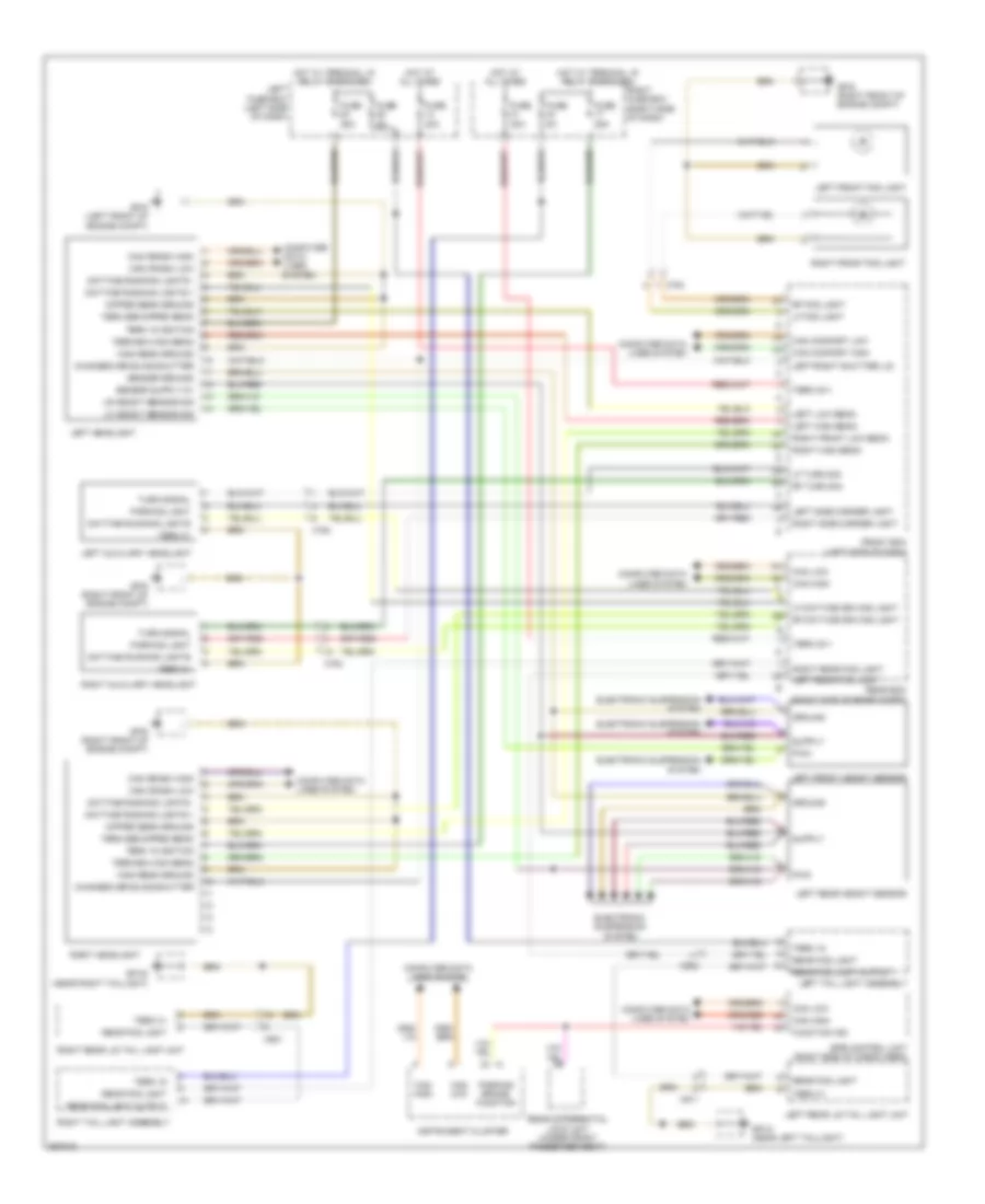 Headlights Wiring Diagram with DRL for Porsche Cayenne S 2013