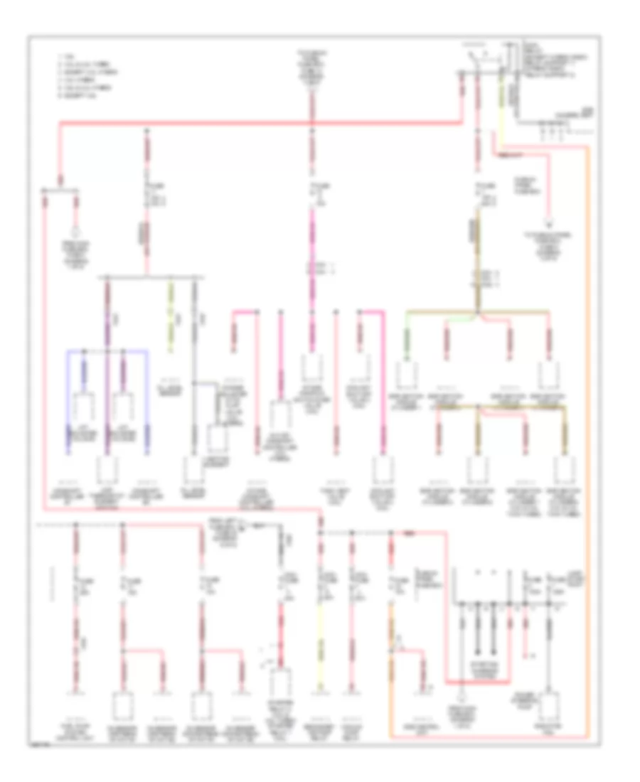 Power Distribution Wiring Diagram (2 of 8) for Porsche Cayenne Turbo 2013