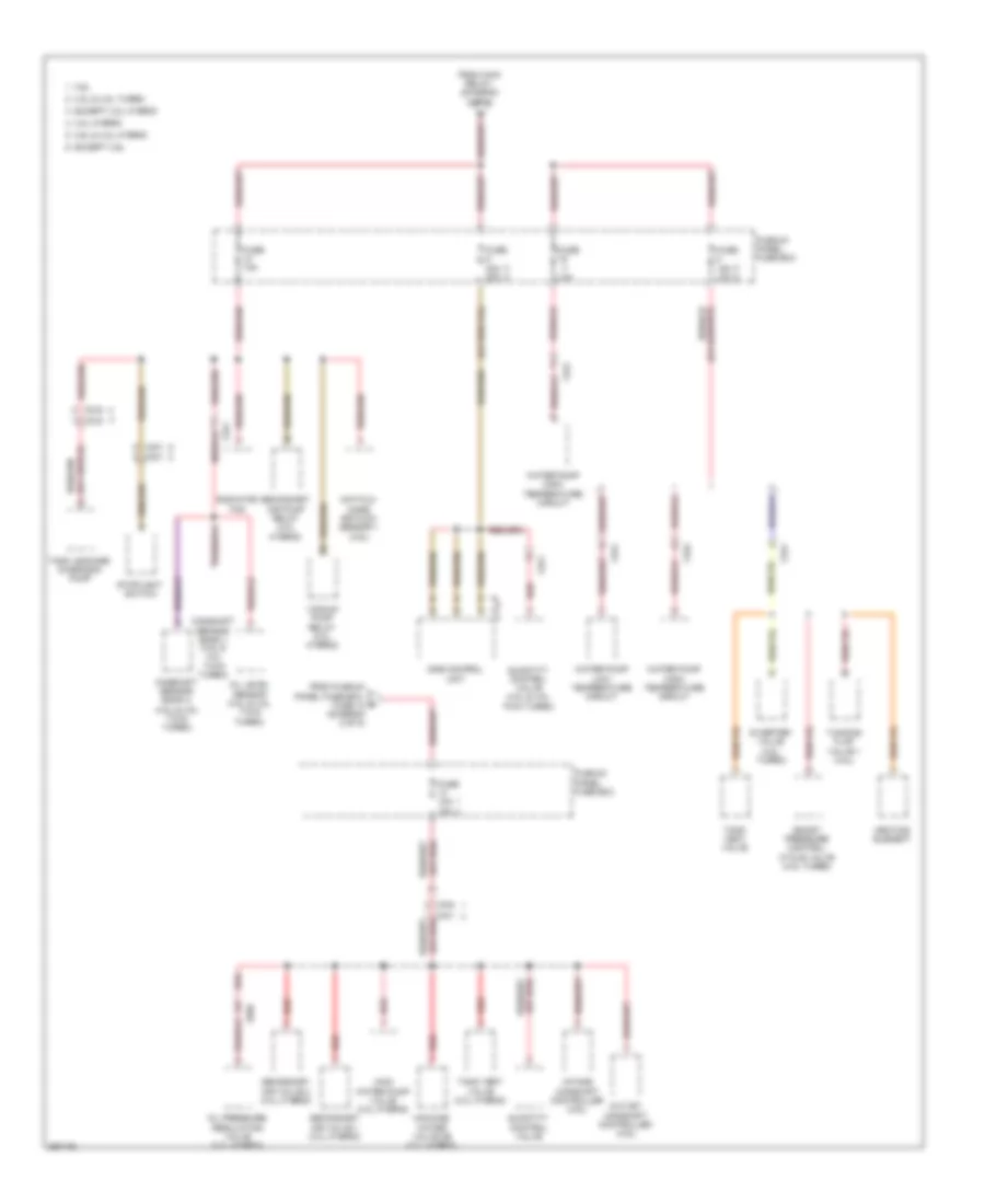 Power Distribution Wiring Diagram (3 of 8) for Porsche Cayenne Turbo 2013