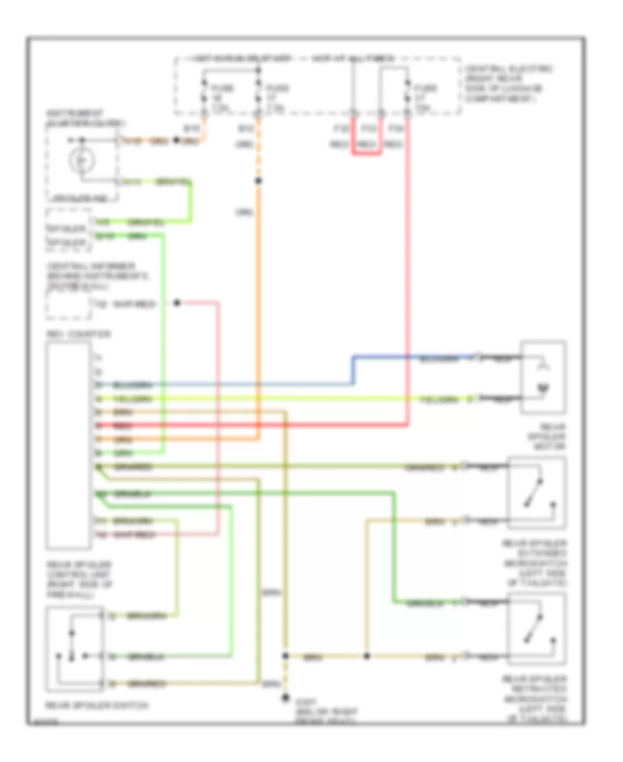 Active Aerodynamic Wiring Diagram for Porsche 911 Carrera 4S 1998