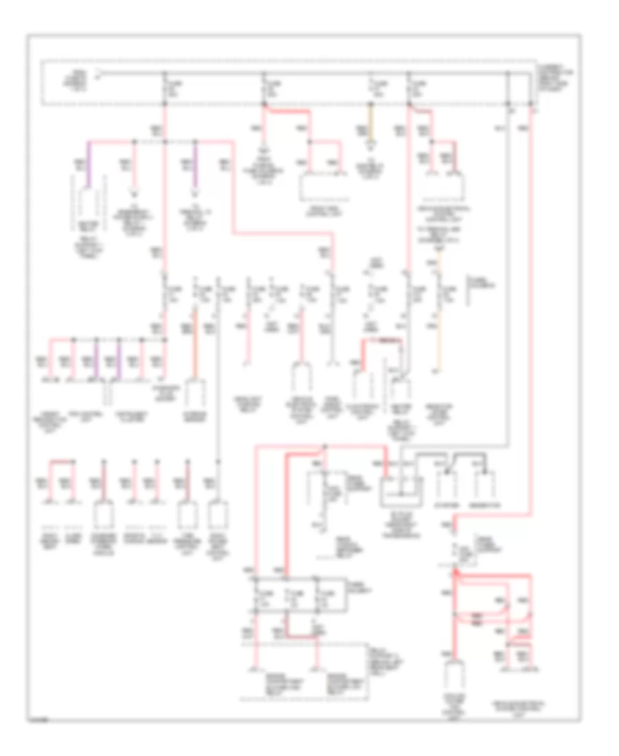 Power Distribution Wiring Diagram 2 of 4 for Porsche 911 Turbo 2009