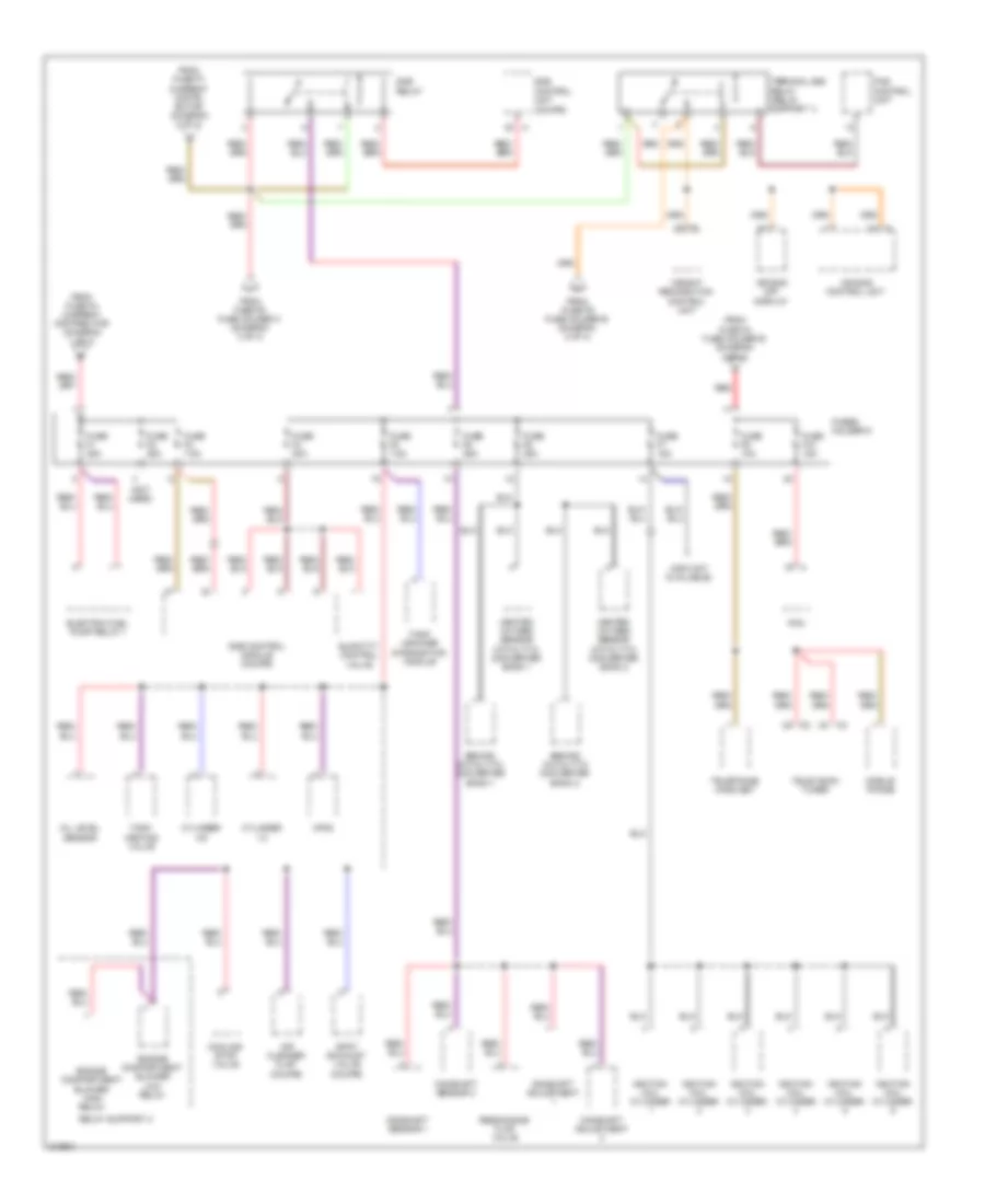 Power Distribution Wiring Diagram (4 of 4) for Porsche 911 Turbo 2009