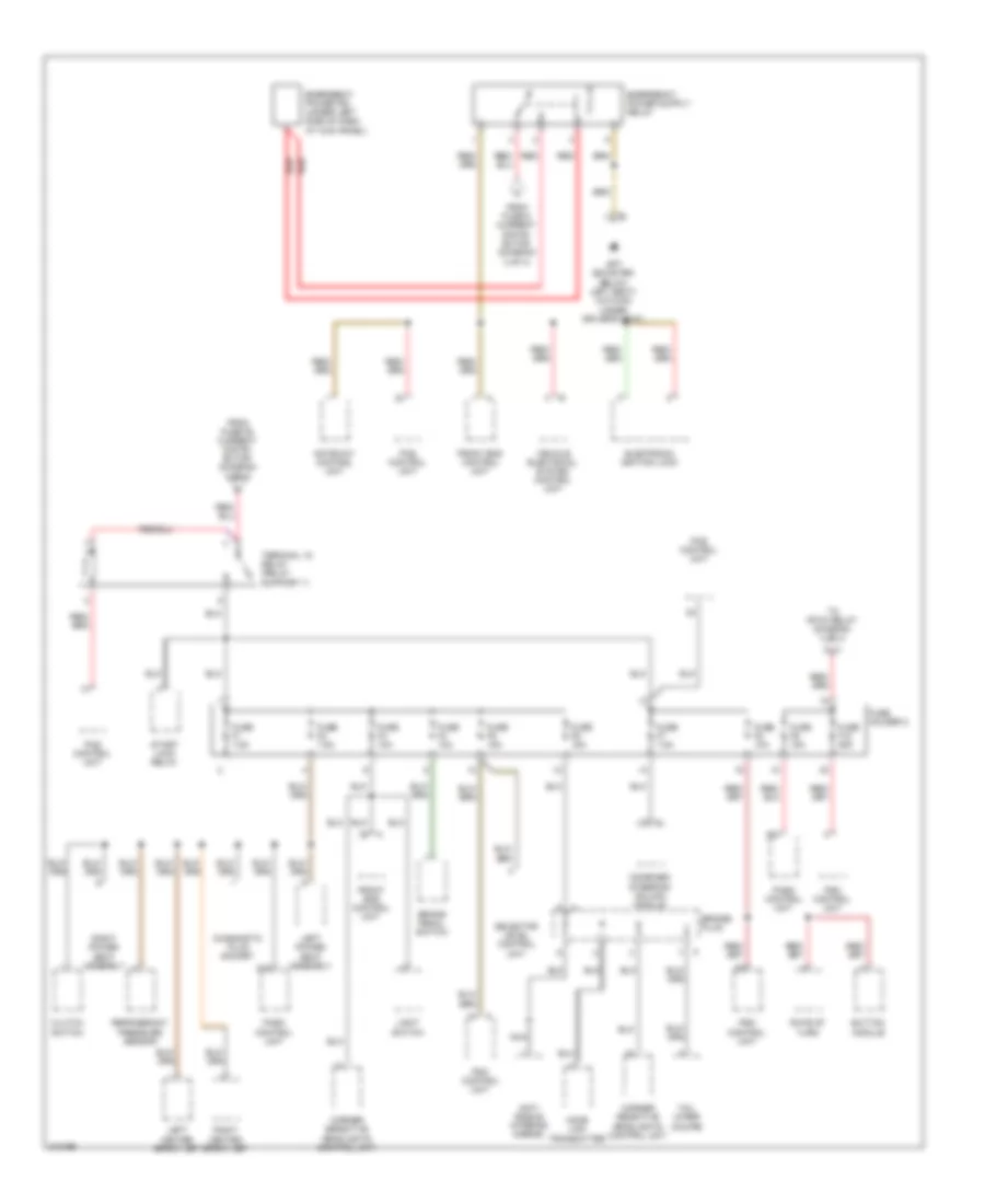 Power Distribution Wiring Diagram (3 of 4) for Porsche Boxster 2009