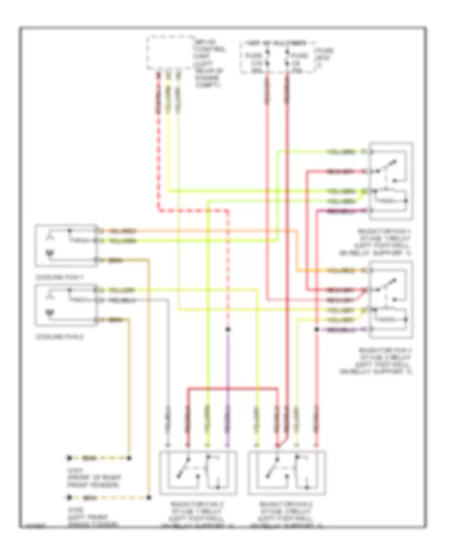 Cooling Fan Wiring Diagram for Porsche Boxster 1998