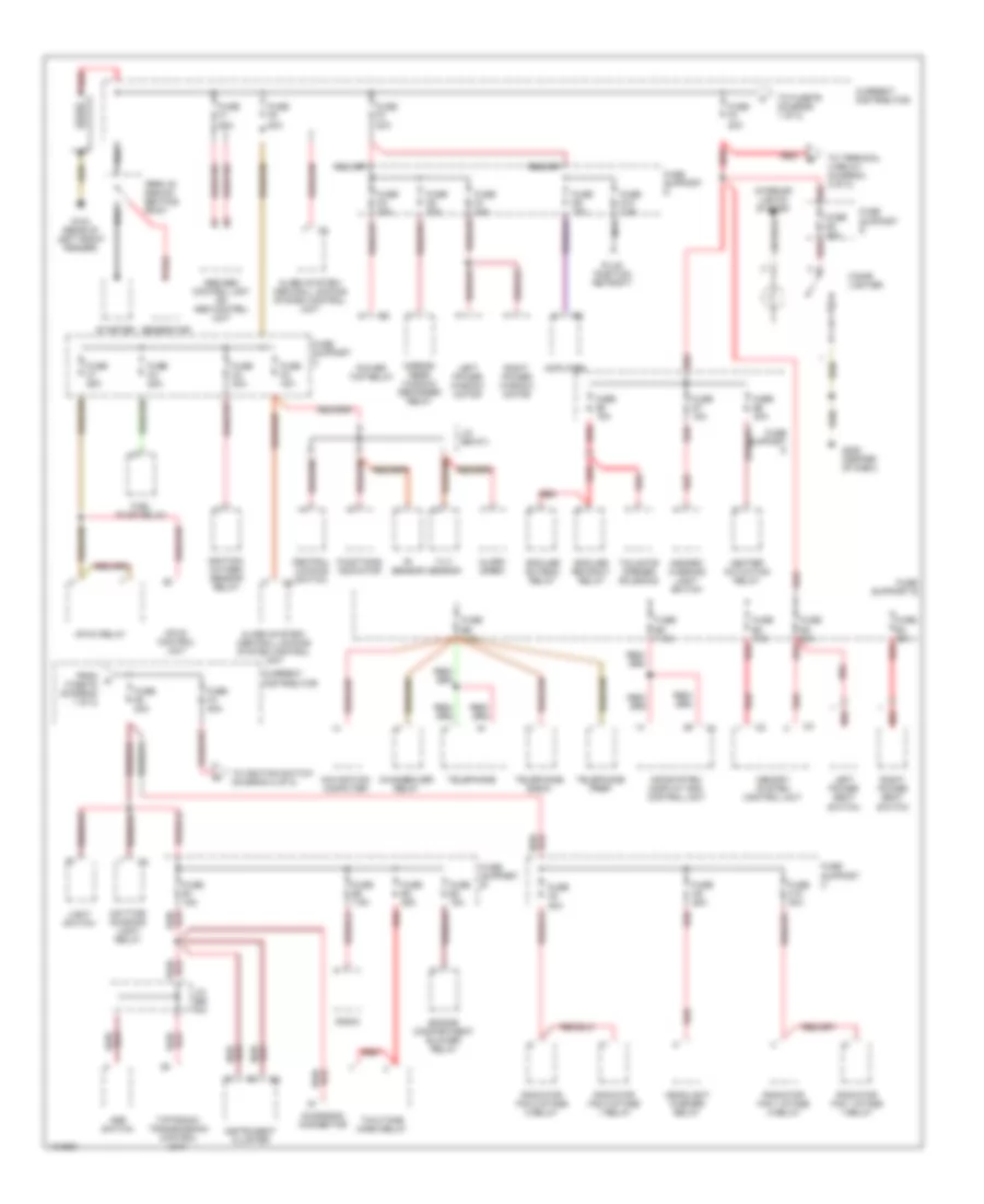 Power Distribution Wiring Diagram 1 of 2 for Porsche Boxster 1998