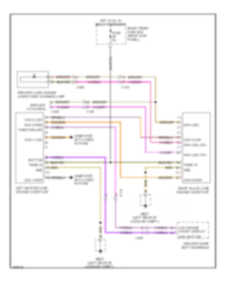 схема помощи изменения переулка для Porsche Panamera 4S 2013