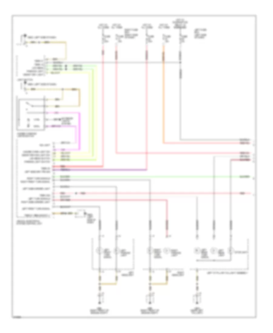 Exterior Lamps Wiring Diagram (1 of 2) for Porsche Cayenne 2009