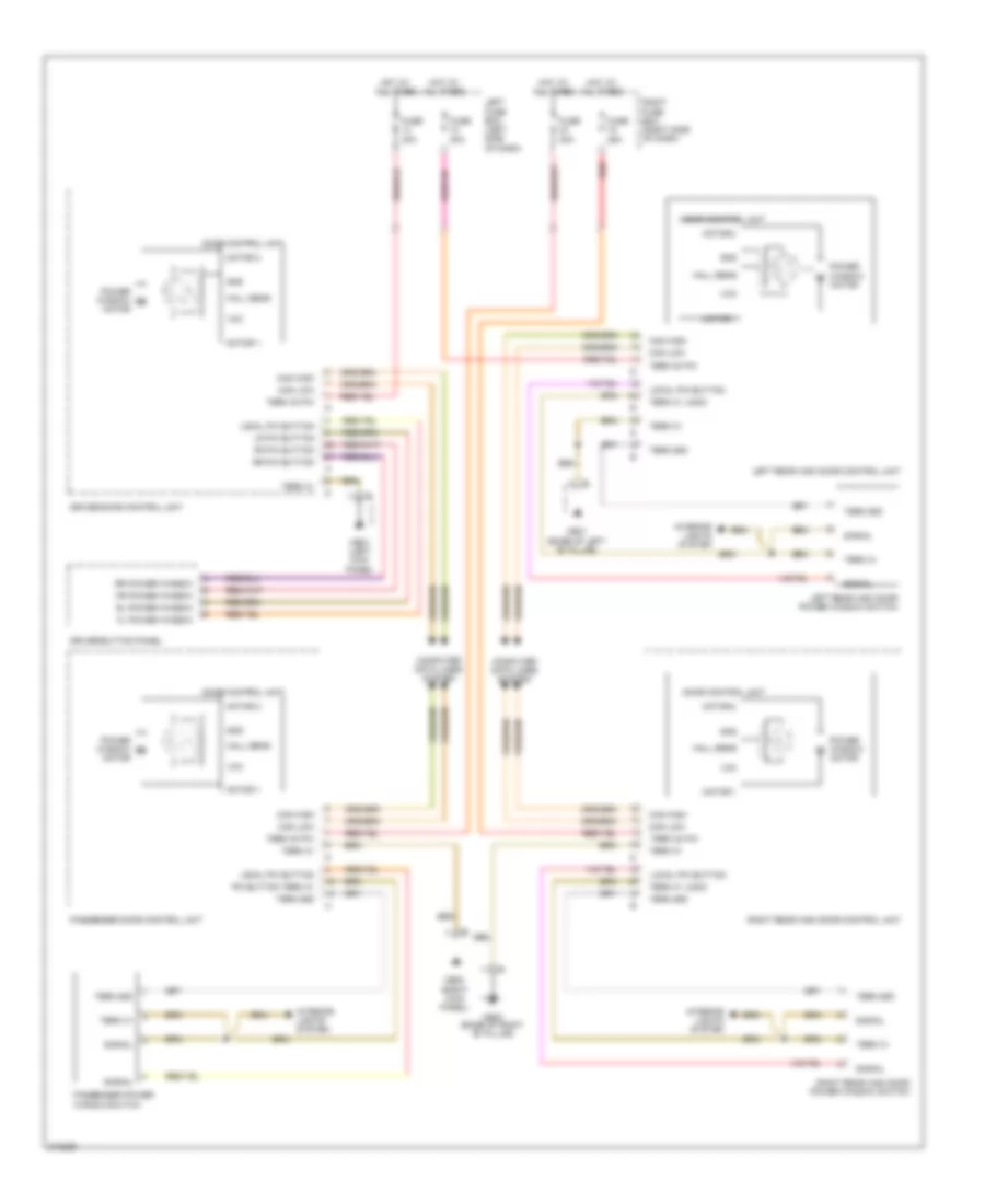 Power Windows Wiring Diagram for Porsche Cayenne GTS 2009