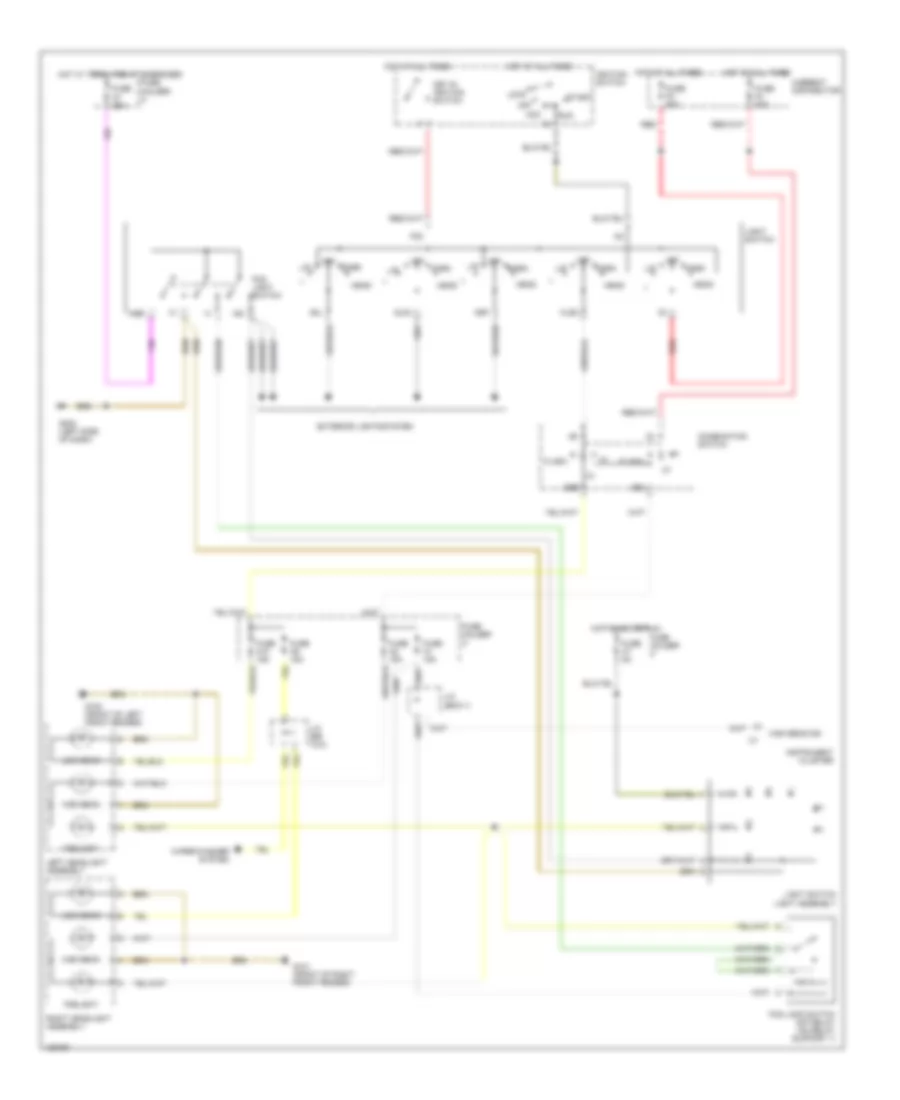 Headlight Wiring Diagram, without DRL for Porsche 911 Carrera 2000