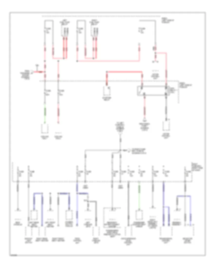 Power Distribution Wiring Diagram 3 of 8 for Porsche Cayenne Turbo 2009
