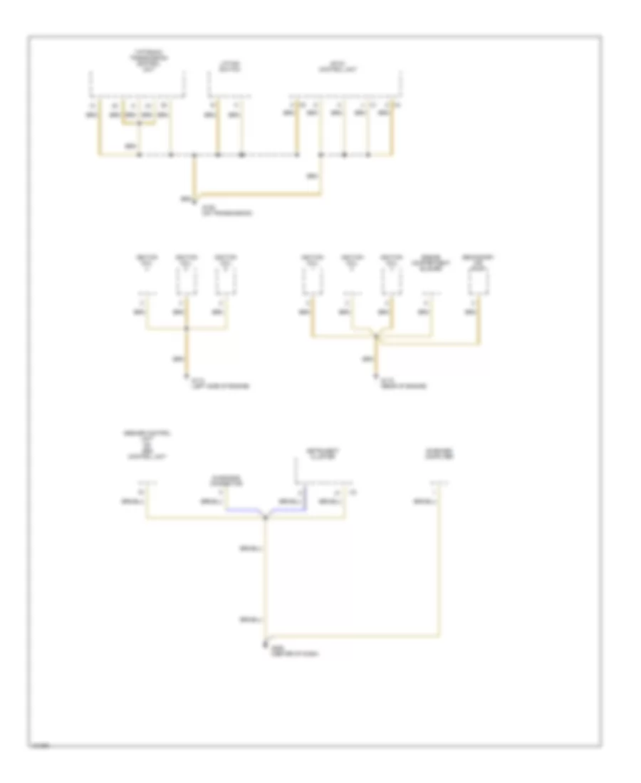 Ground Distribution Wiring Diagram 3 of 3 for Porsche Boxster 2000