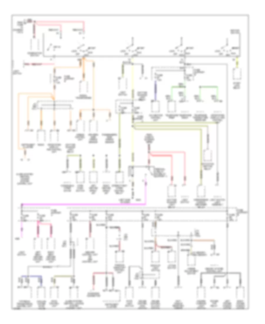Power Distribution Wiring Diagram (2 of 2) for Porsche Boxster 2000