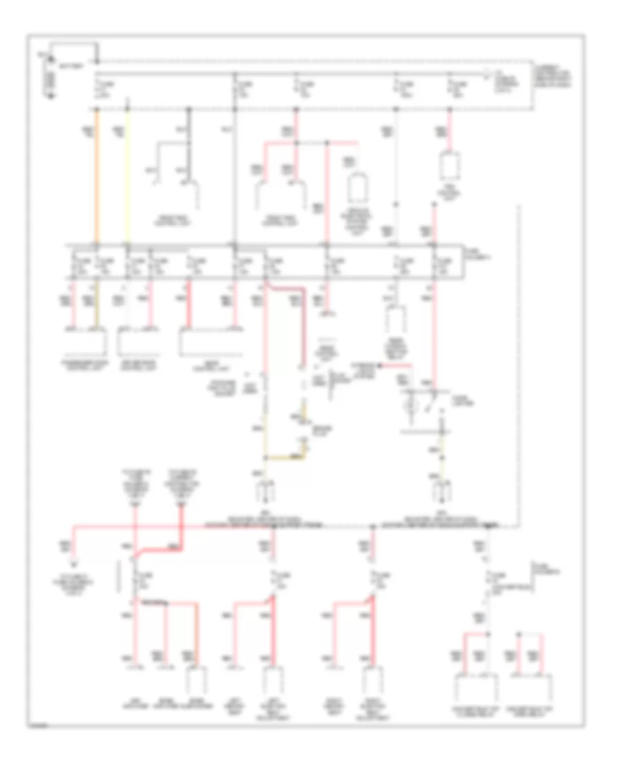 Power Distribution Wiring Diagram 1 of 4 for Porsche Cayman 2009