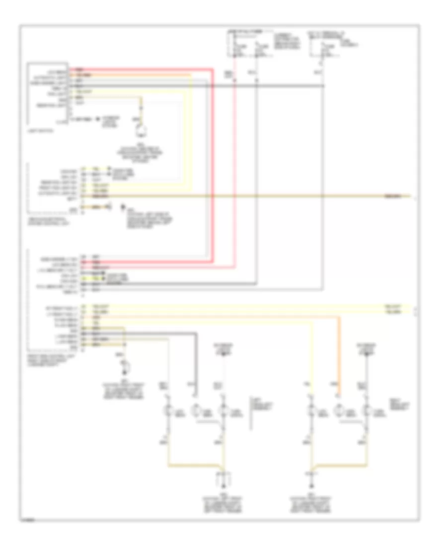 Headlights Wiring Diagram, with Halogen Lamps (1 of 2) for Porsche Cayman S 2009