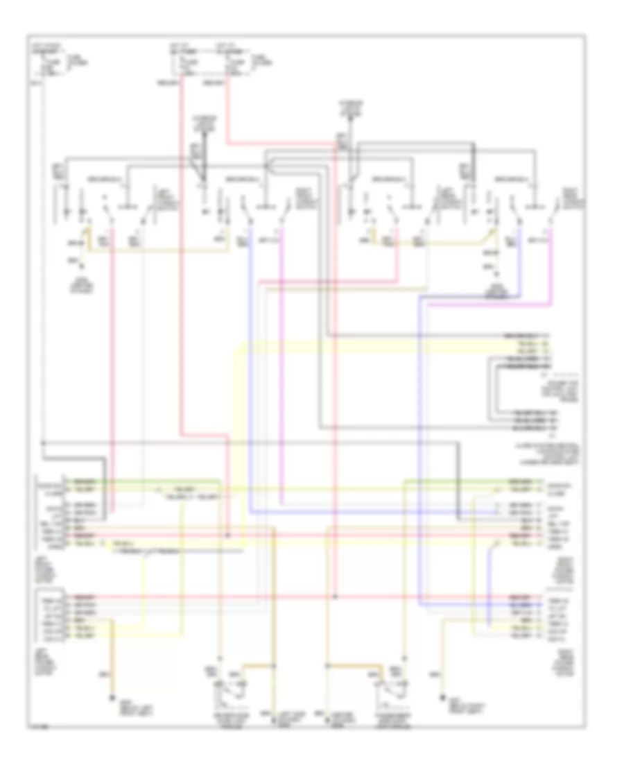 Power Window Wiring Diagram Cabriolet for Porsche 911 Carrera 2001