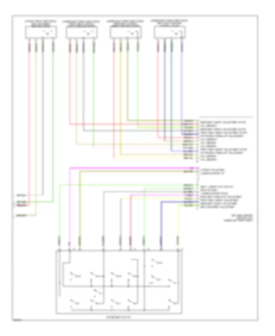 Drivers Memory Seat Wiring Diagram (2 of 2) for Porsche 911 Carrera 2010