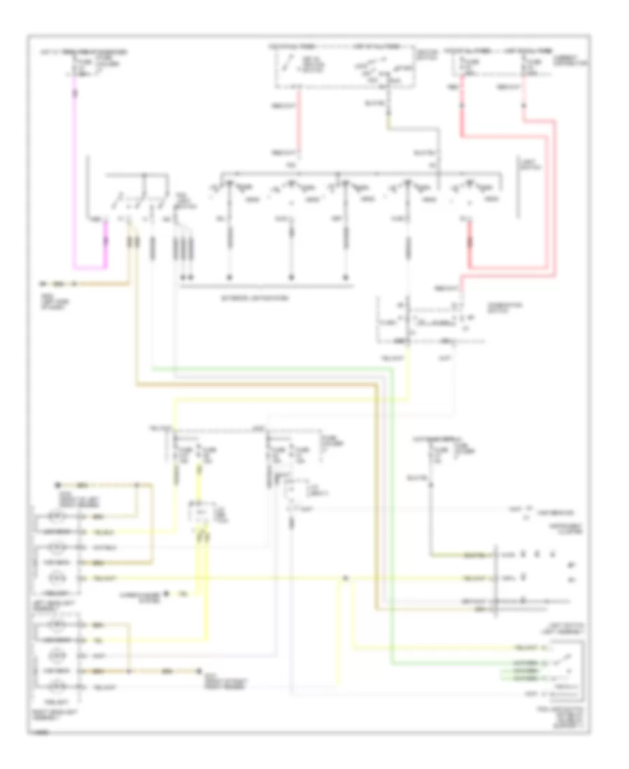 Headlight Wiring Diagram, without DRL for Porsche 911 Turbo 2001