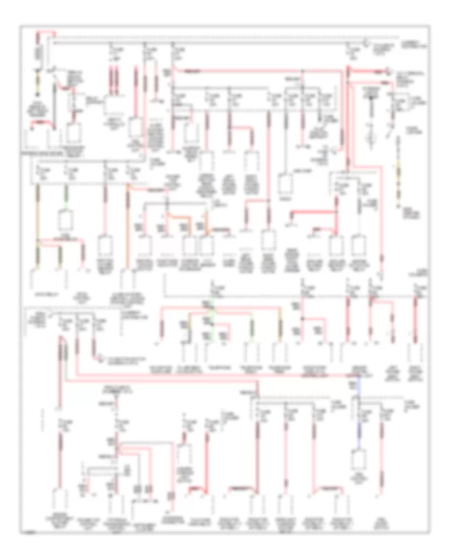 Power Distribution Wiring Diagram 1 of 2 for Porsche 911 Turbo 2001
