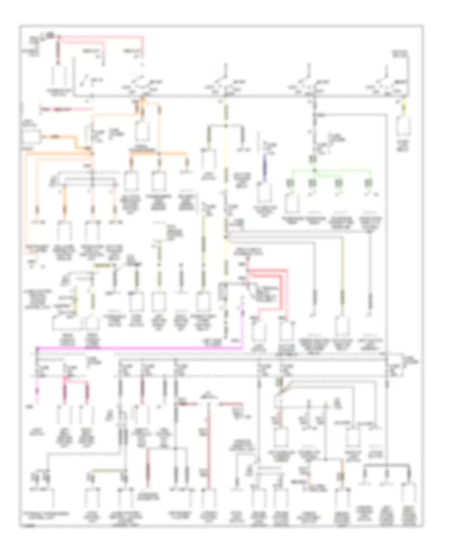 Power Distribution Wiring Diagram 2 of 2 for Porsche 911 Turbo 2001