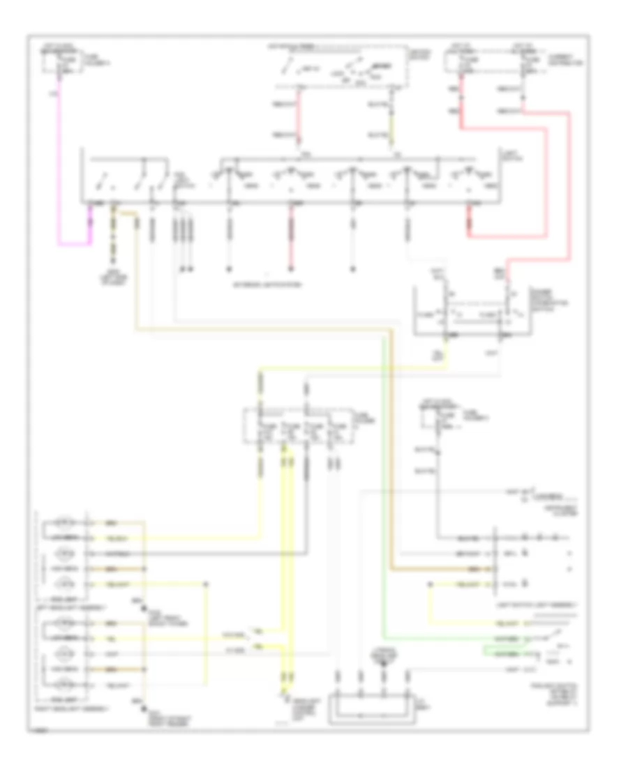 Headlamps Wiring Diagram, without DRL for Porsche Boxster 2001
