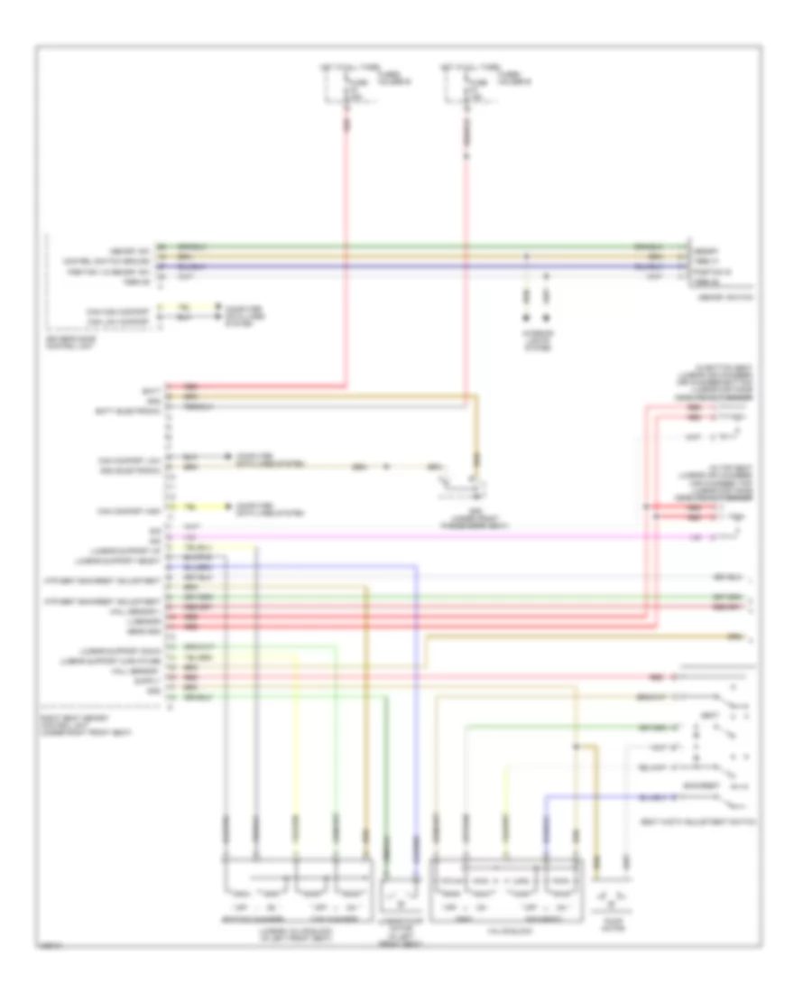 Passengers Memory Seat Wiring Diagram (1 of 2) for Porsche 911 GT2 2010