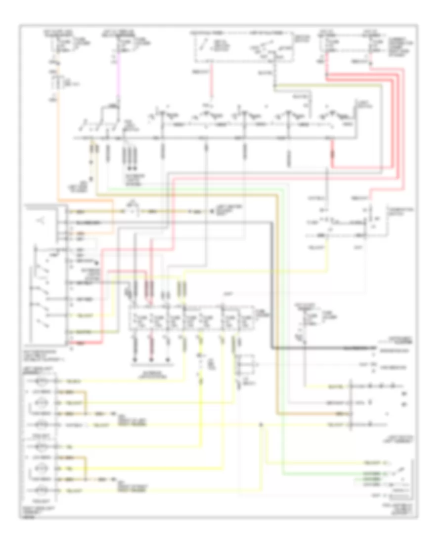 Headlight Wiring Diagram, without Xenon Lamps, with DRL for Porsche 911 Carrera 2002