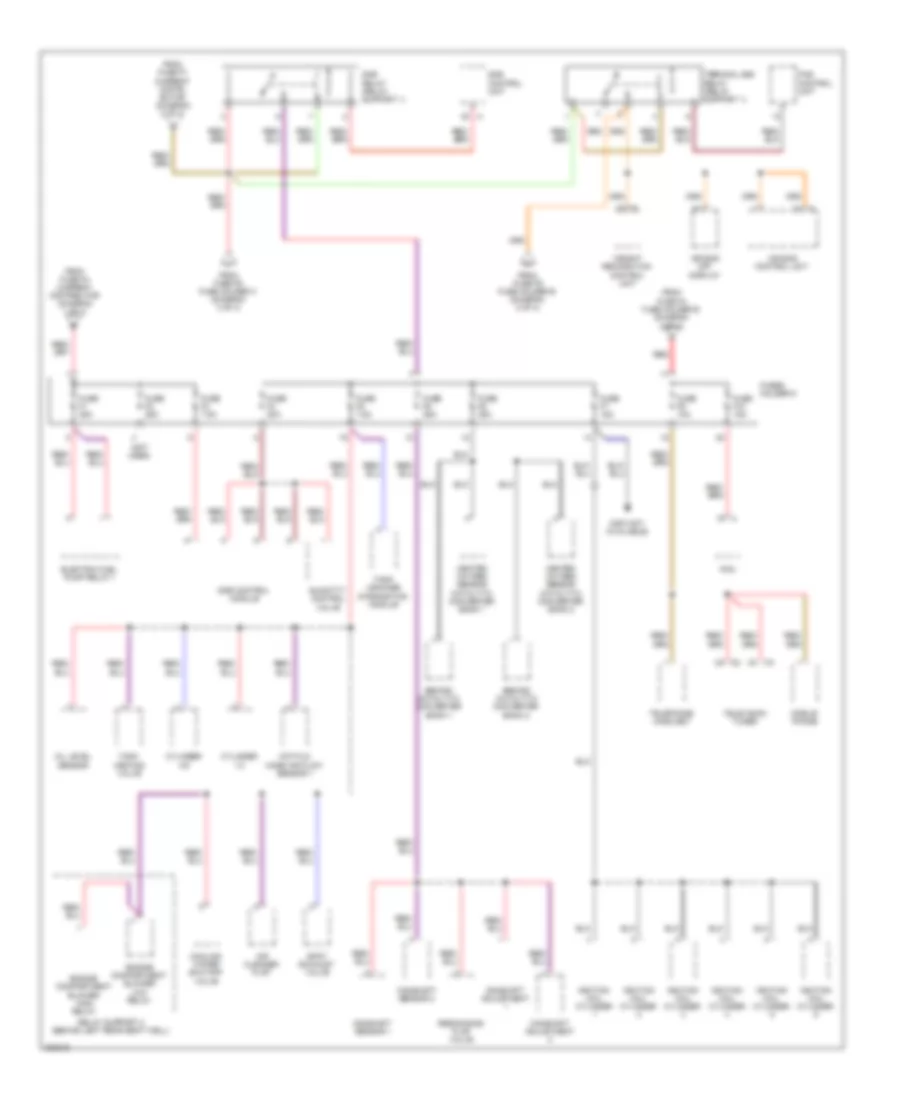 Power Distribution Wiring Diagram 4 of 4 for Porsche 911 GT3 RS 2010