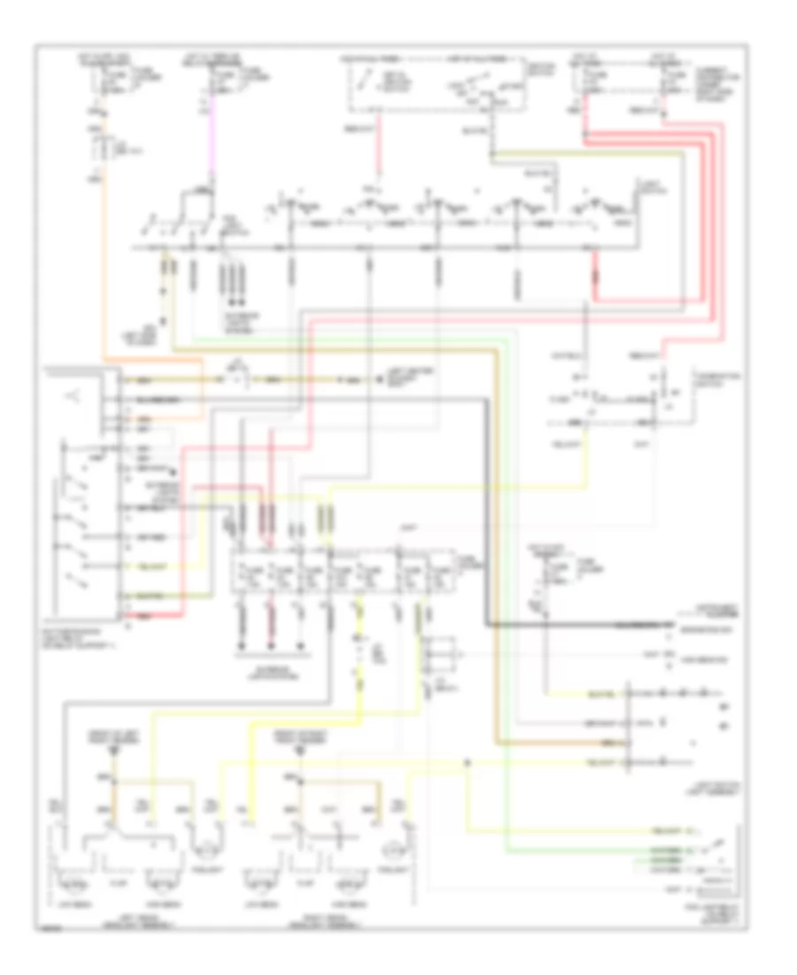 Headlight Wiring Diagram, with Xenon Lamps, with DRL for Porsche 911 Turbo 2002