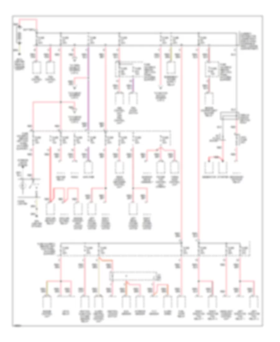 Power Distribution Wiring Diagram 1 of 3 for Porsche 911 Turbo 2002