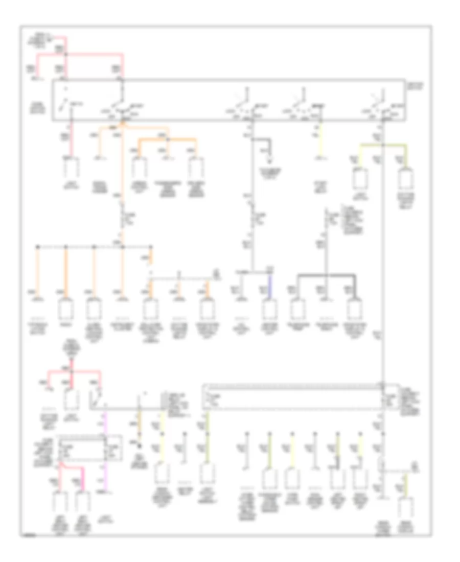 Power Distribution Wiring Diagram (2 of 3) for Porsche 911 Turbo 2002