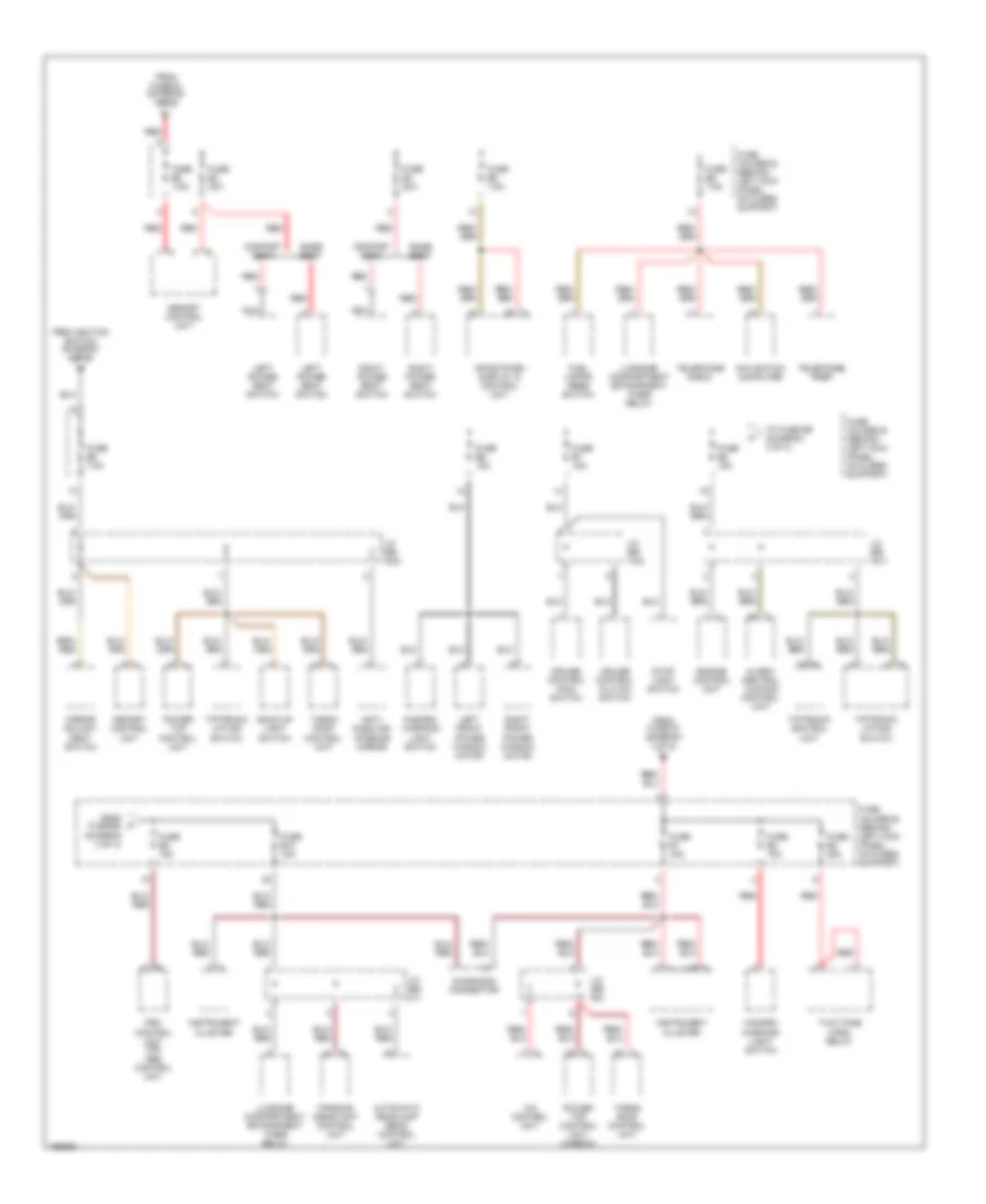 Power Distribution Wiring Diagram (3 of 3) for Porsche 911 Turbo 2002