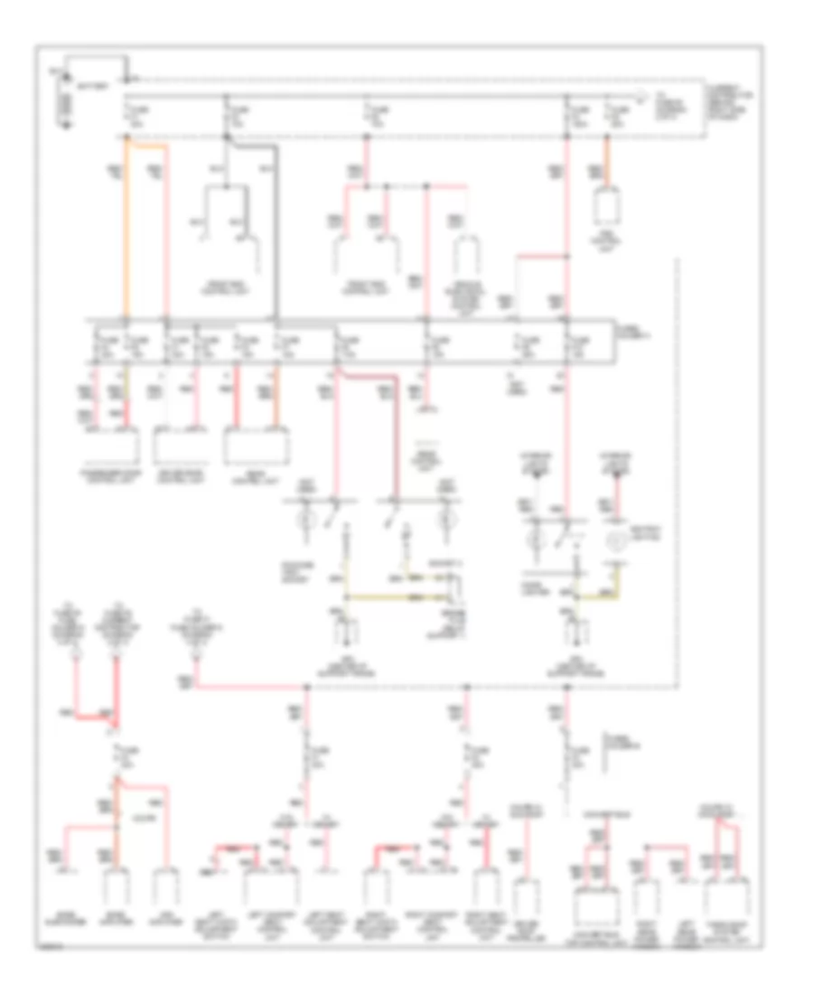 Power Distribution Wiring Diagram 1 of 4 for Porsche 911 Turbo 2010