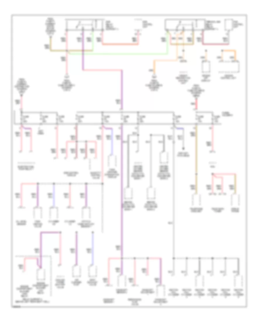 Power Distribution Wiring Diagram 4 of 4 for Porsche 911 Turbo 2010