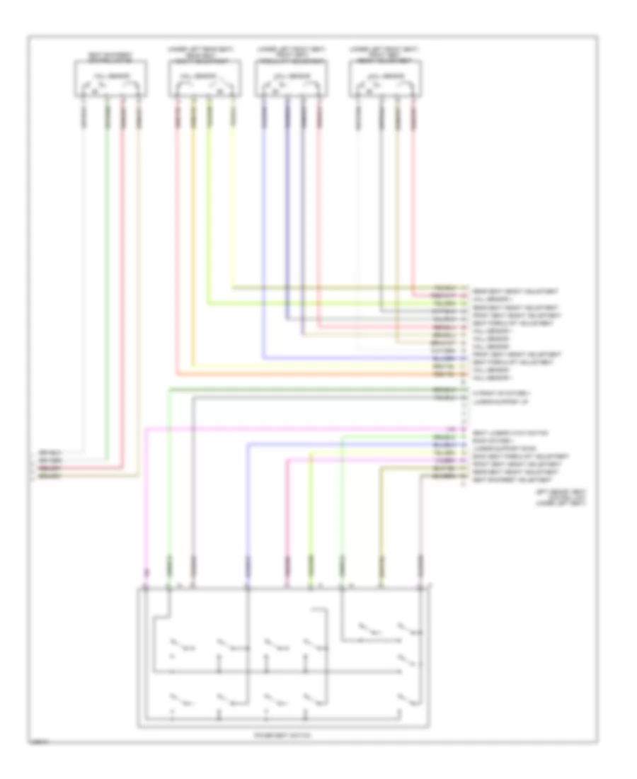 Drivers Memory Seat Wiring Diagram (2 of 2) for Porsche Boxster 2010