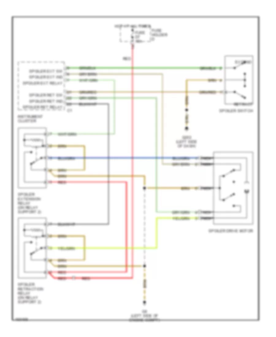 Active Aerodynamic Wiring Diagram for Porsche Boxster S 2002