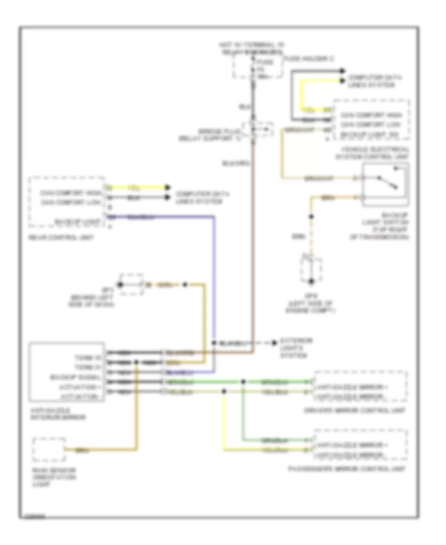 Auto Anti dazzling Mirror Wiring Diagram for Porsche Boxster S 2010