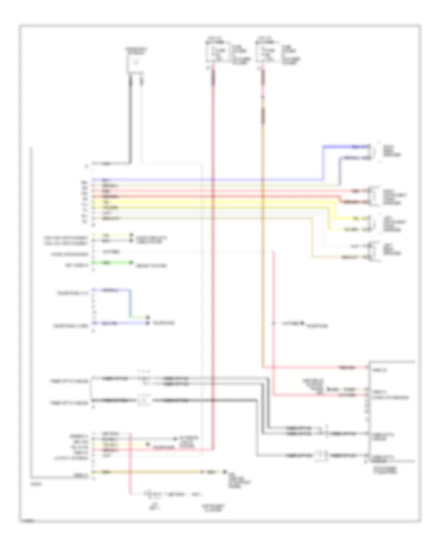 Radio Wiring Diagram, without Bose for Porsche 911 Carrera 4 2003