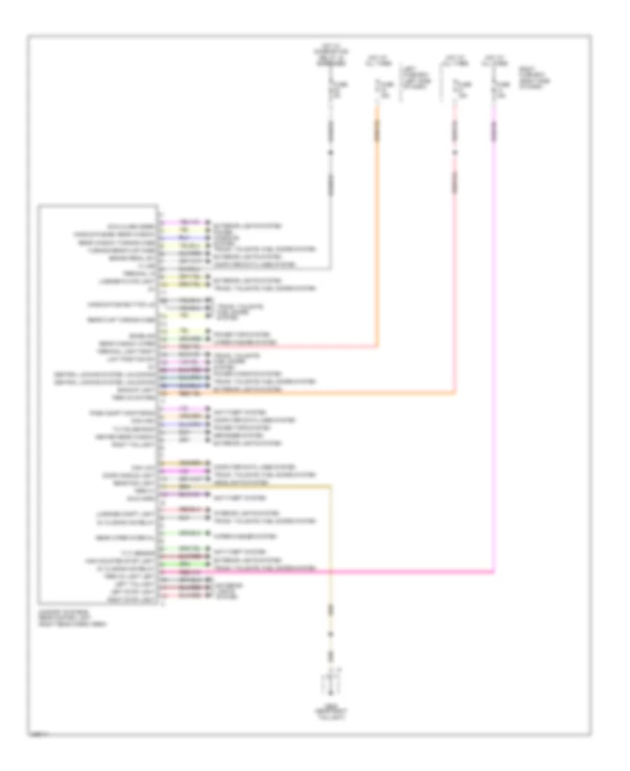 Rear Control Unit Wiring Diagram for Porsche Cayenne S 2010