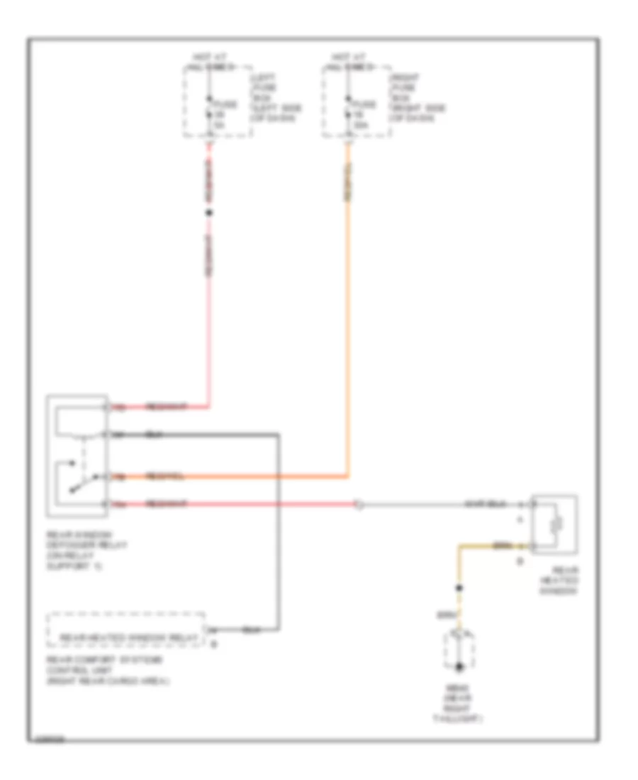 Defogger Wiring Diagram for Porsche Cayenne S 2010