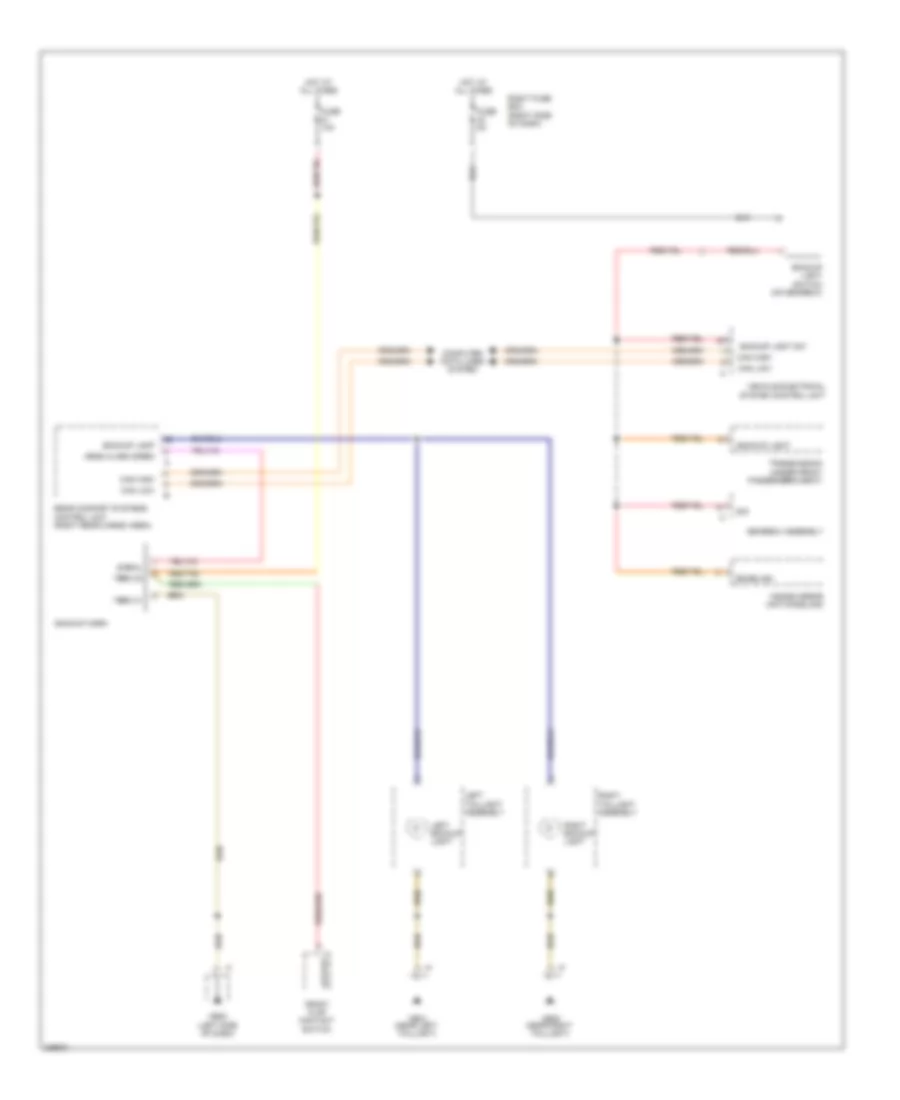 Backup Lamps Wiring Diagram for Porsche Cayenne S 2010