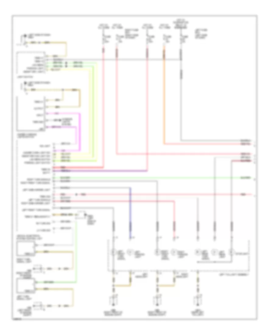 Exterior Lamps Wiring Diagram (1 of 2) for Porsche Cayenne S 2010