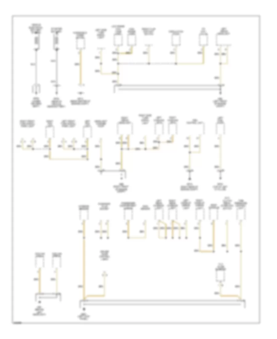 Ground Distribution Wiring Diagram 1 of 7 for Porsche Cayenne S 2010