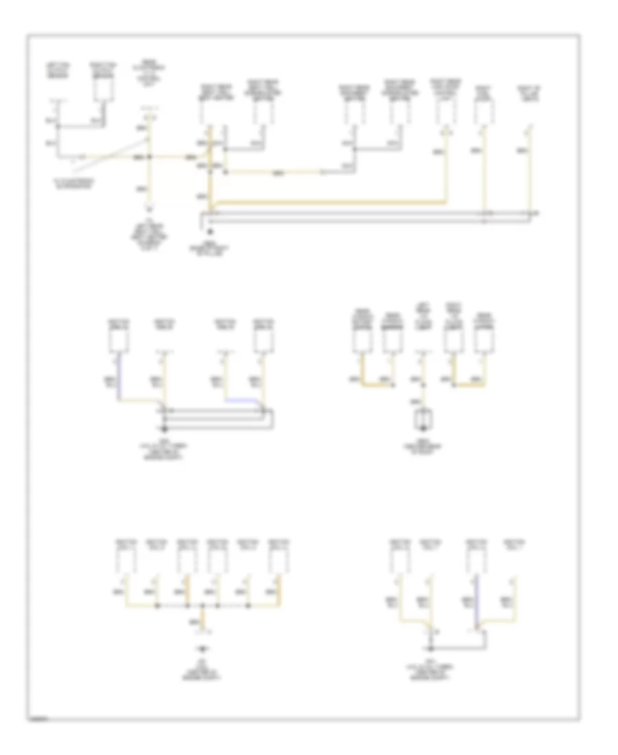 Ground Distribution Wiring Diagram (5 of 7) for Porsche Cayenne S 2010