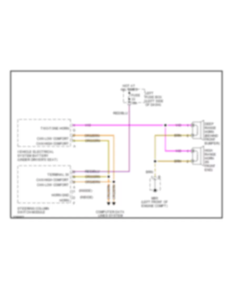 Horn Wiring Diagram for Porsche Cayenne S 2010