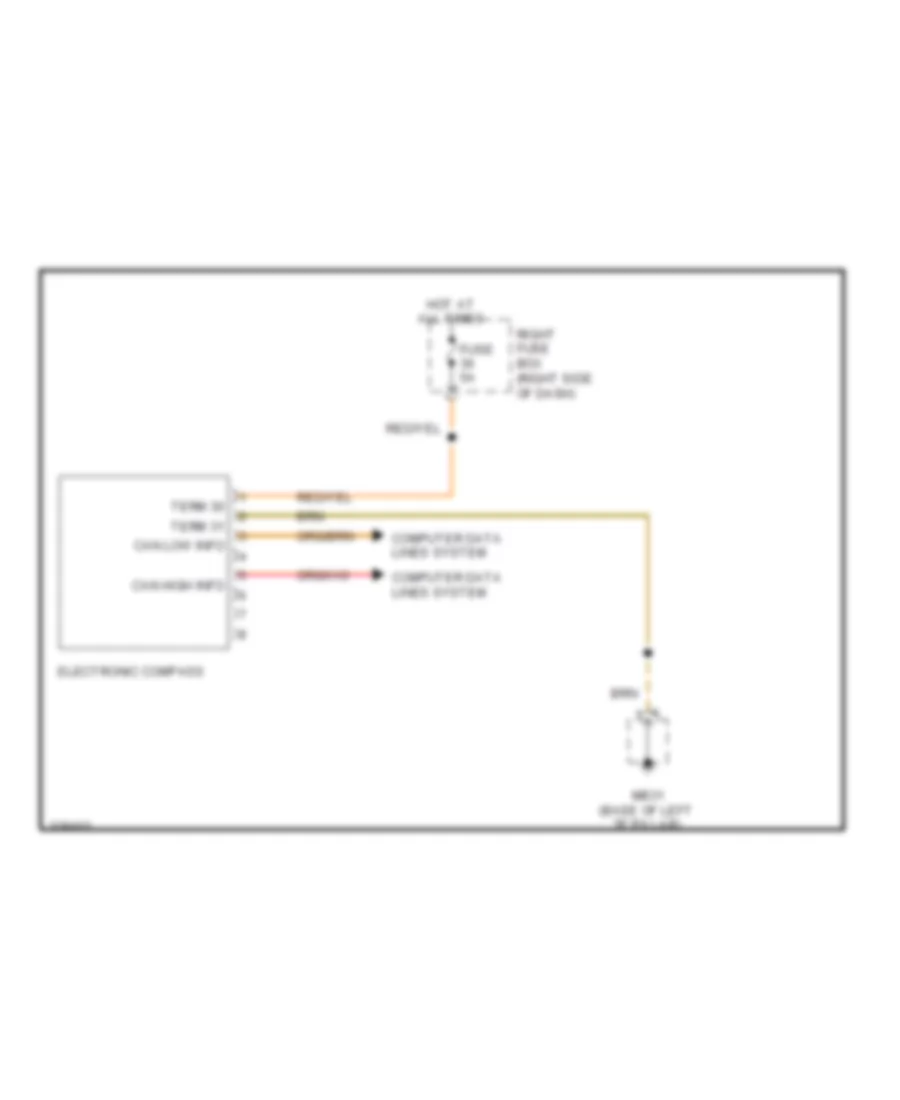 Electronic Compass Wiring Diagram for Porsche Cayenne S 2010