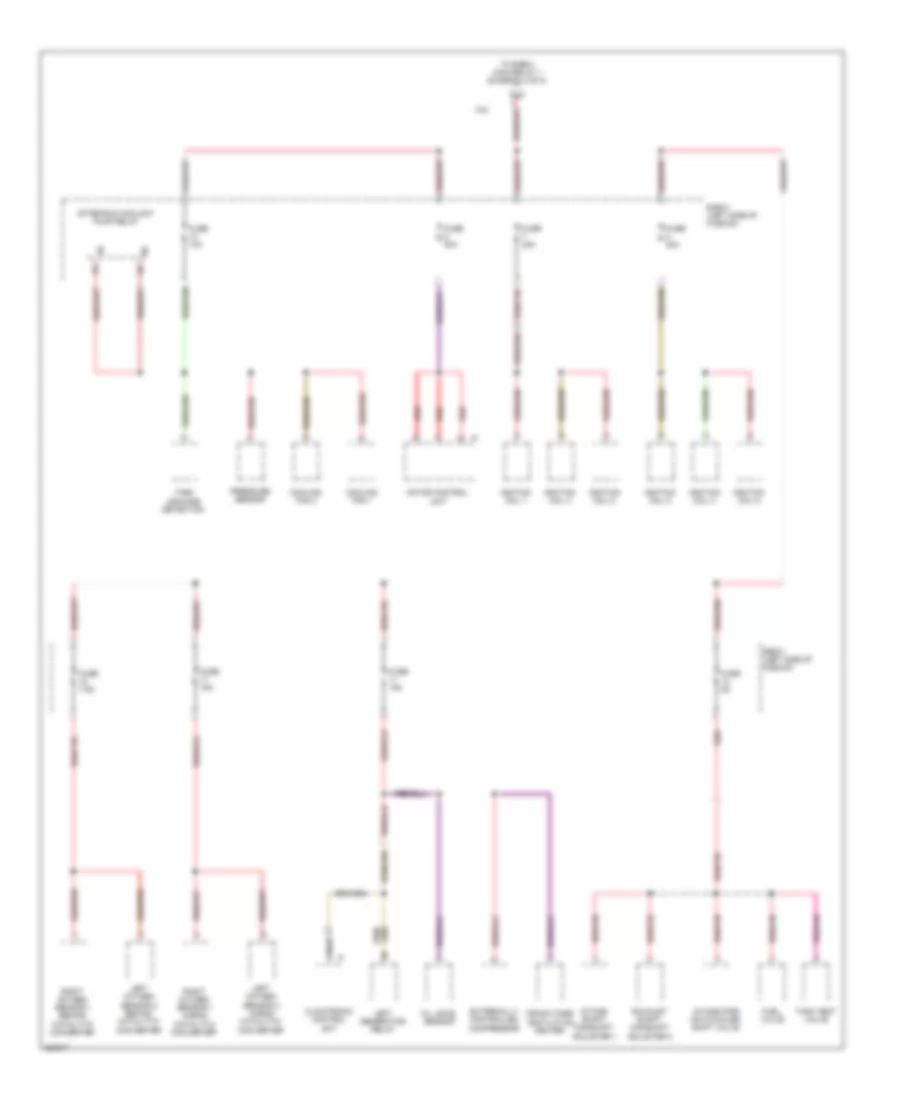 Power Distribution Wiring Diagram 2 of 8 for Porsche Cayenne S 2010