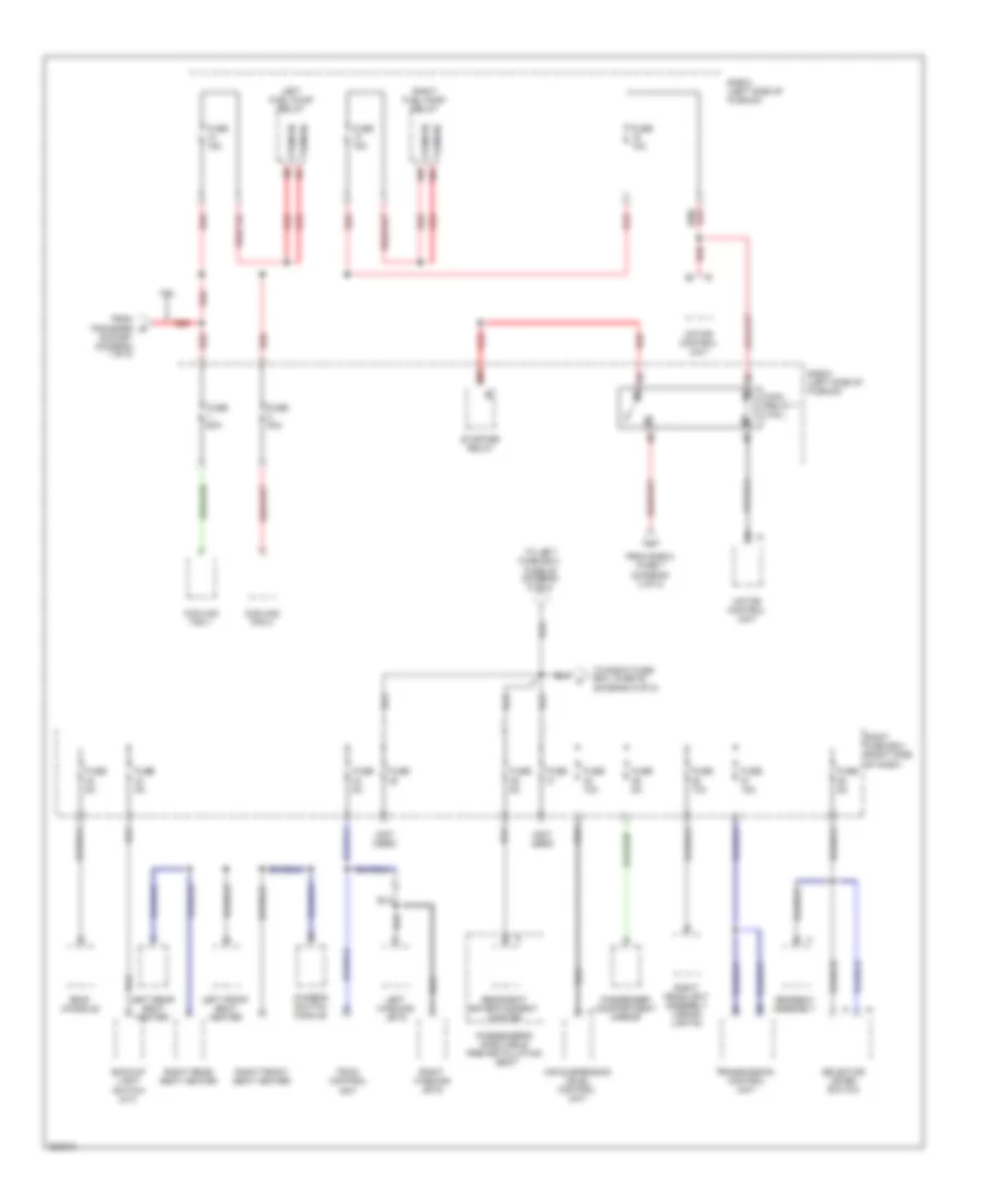 Power Distribution Wiring Diagram (3 of 8) for Porsche Cayenne S 2010