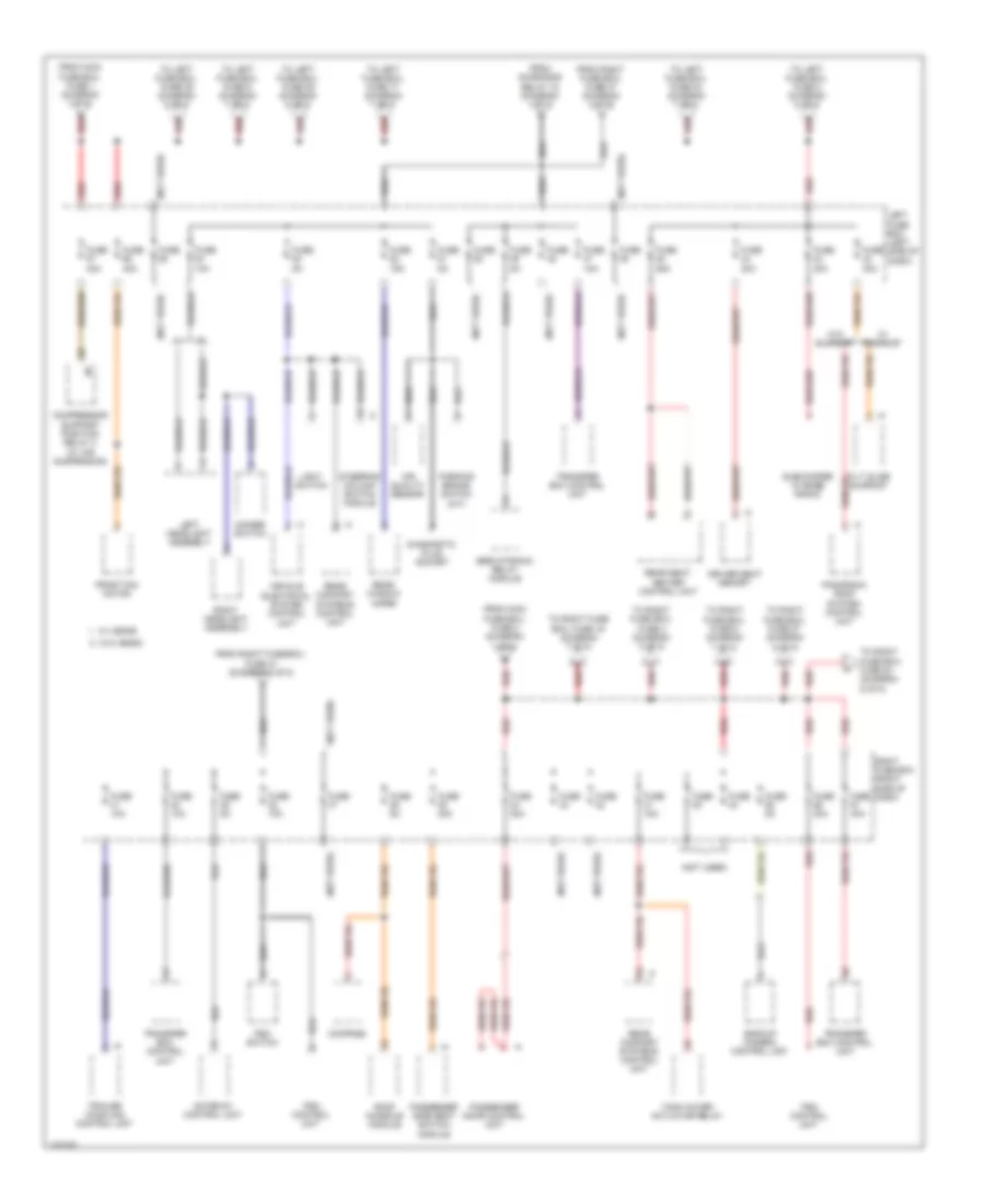 Power Distribution Wiring Diagram (5 of 8) for Porsche Cayenne S 2010