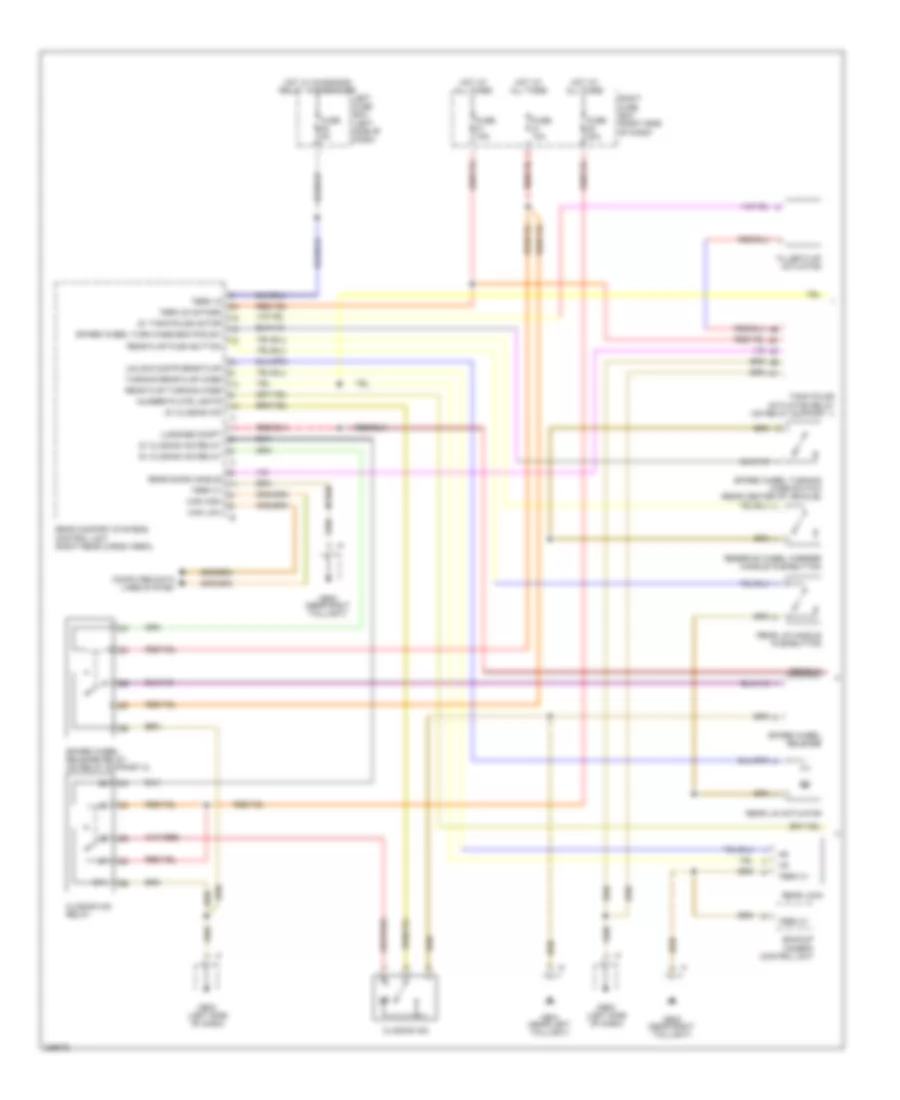 Tailgate  Fuel Door Release Wiring Diagram 1 of 2 for Porsche Cayenne S 2010