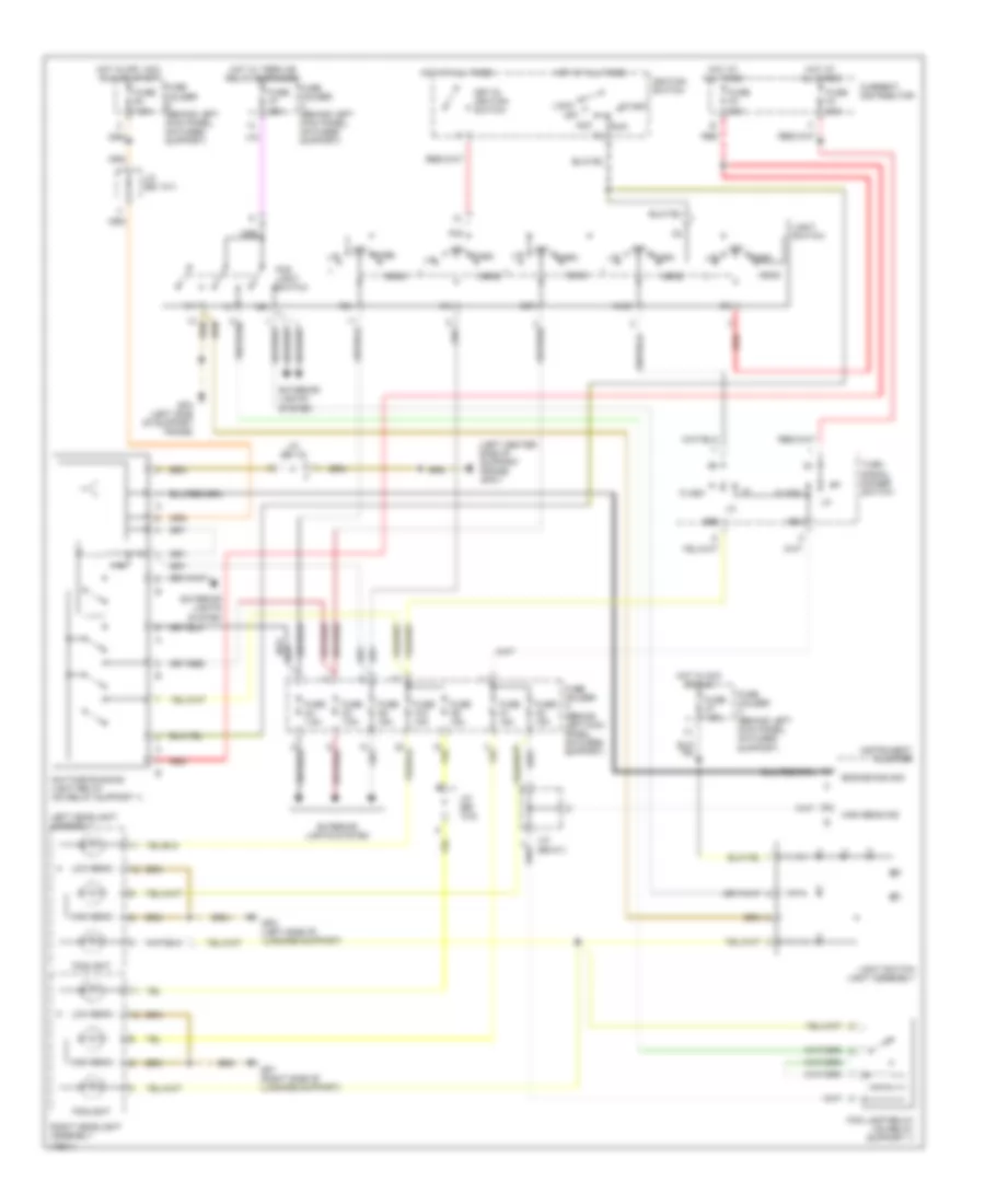 Headlamps  Fog Lamps Wiring Diagram, without Xenon Lamps, with DRL, Early Production for Porsche 911 Turbo 2003